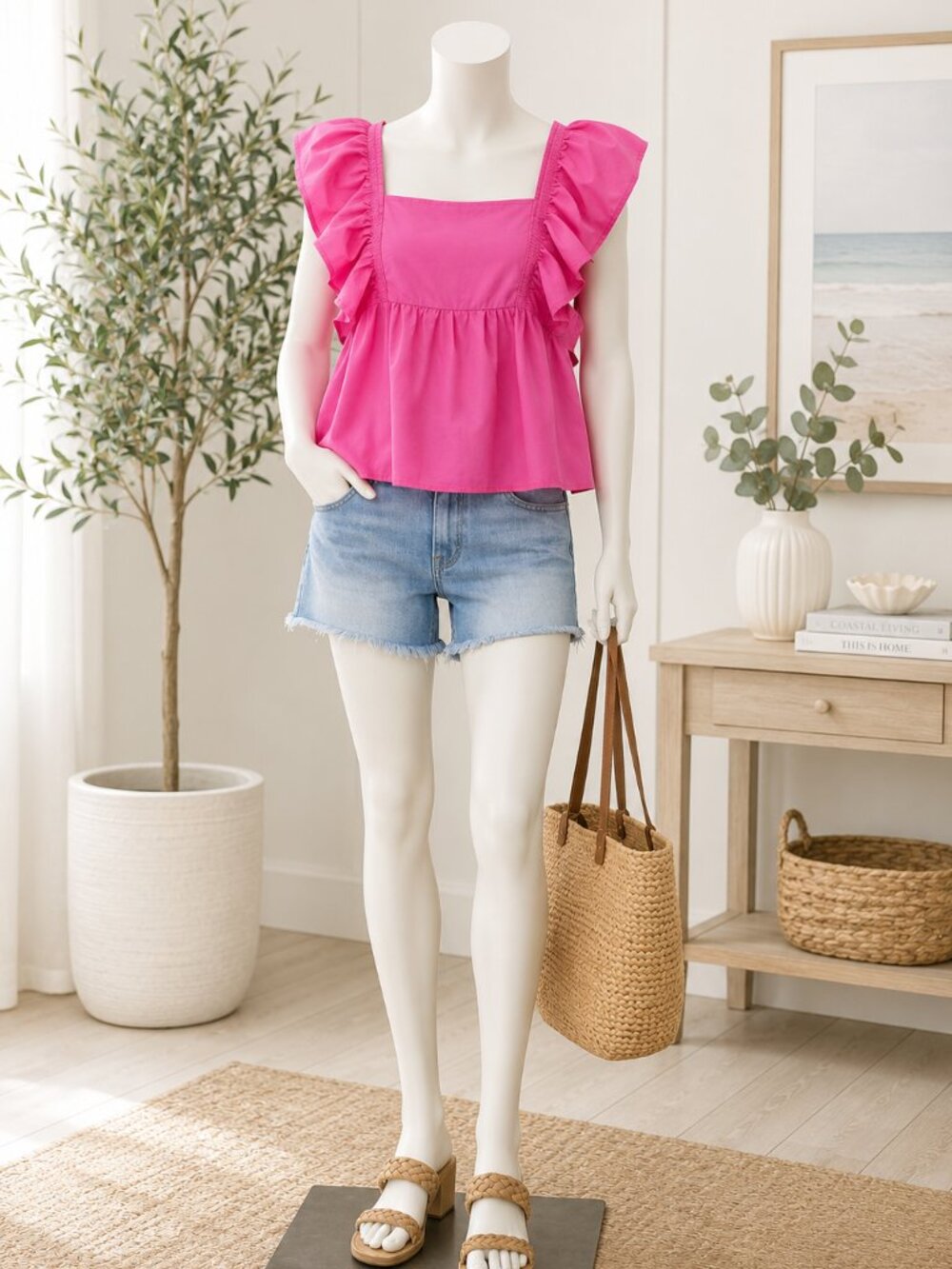 Free Assembly Ruffle Top - Picture 2 of 8
